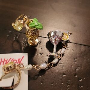 Elegant Cocktail Charm Earrings